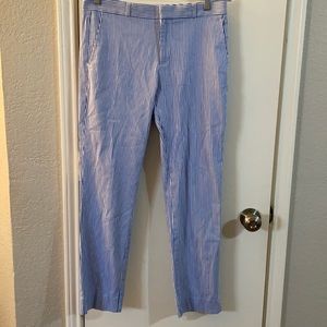 Banana Republic Blue White Striped Skinny Trousers | 8 EUC